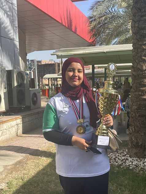تتويج طالبة من قسم هندسة البيئة في المركز الاول لبطولة الجامعات العراقية بالشطرنج