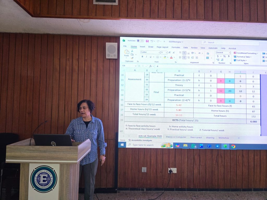 قسم الهندسة الكهربائية في جامعة بغداد ينظم محاضرة تعريفية حول آليات تطبيق مسار بولونيا ونظام (ECTS)