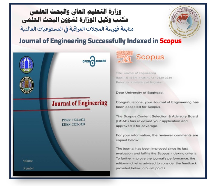 هندسة بغداد تعزز مكانتها البحثية بإدراج مجلة الهندسة في Scopus