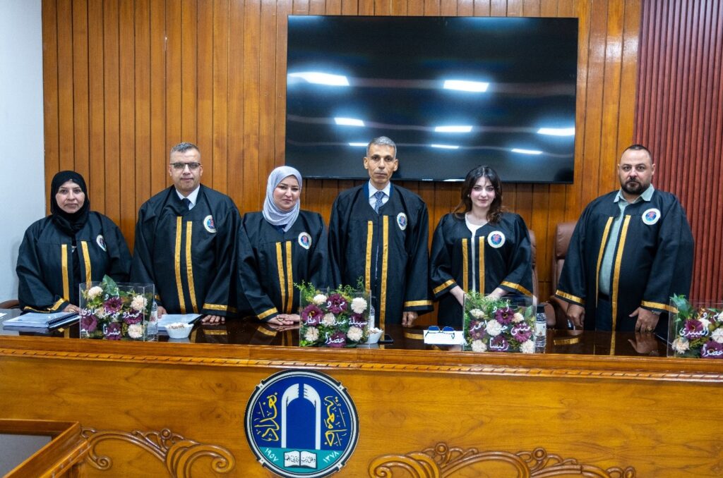 هندسة بغداد تناقش رسالة ماجستير في معالجة المياه باستخدام الجيلاتين المتشابك